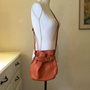 Coach Vintage Orange Leather Crossbody Pouch